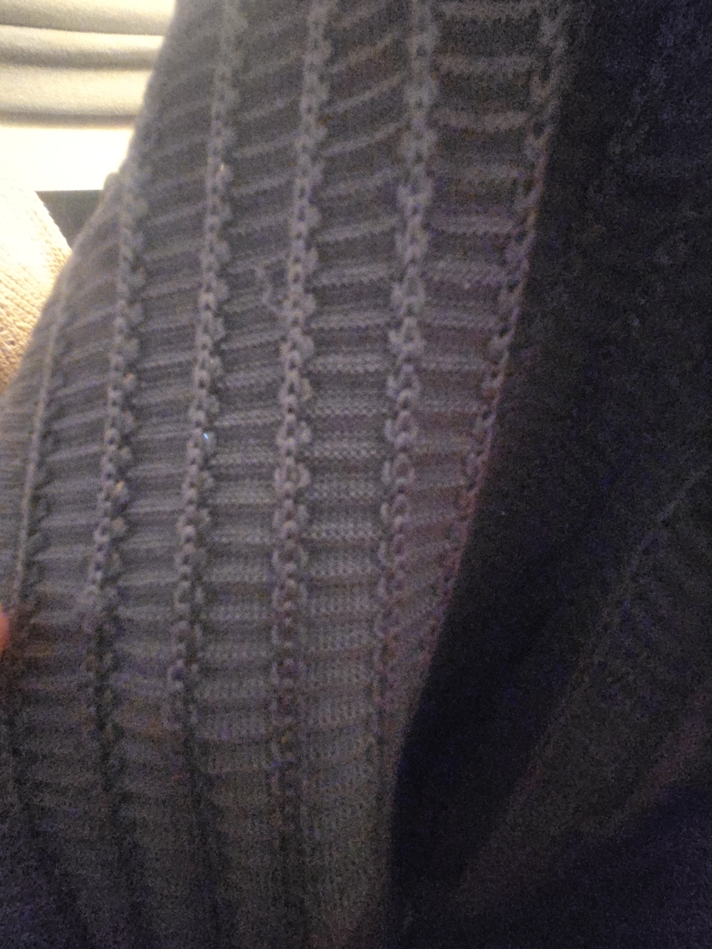 Hanro Ribbed Button-Front Cardigan in Navy - Picture 2 of 4
